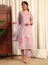Women Women Floral Embroidered Kurta With Trousers & Dupatta Set